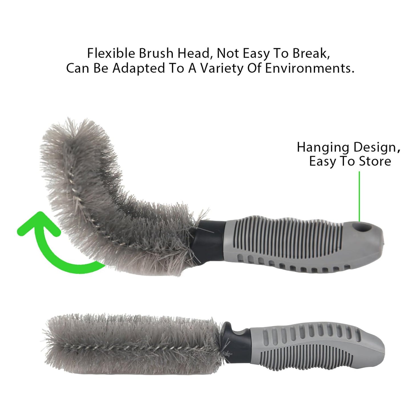 KWEL Tire & Alloy Wheel Cleaning Brush Set | Motorcycle or Bicycle Tire Brush Washing Brush | Scratch-Free Car Detailing Brushes for Tyres, Rims & Wheels