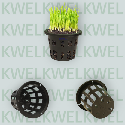 KWEL 4 Inch Net Pot Hydroponic/Aquaponic/Plant Sapling Net Pot (Pack of 25)