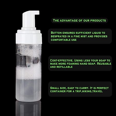 NEW 5x Soap Foaming Spray Bottle Dispenser Travel 60ml