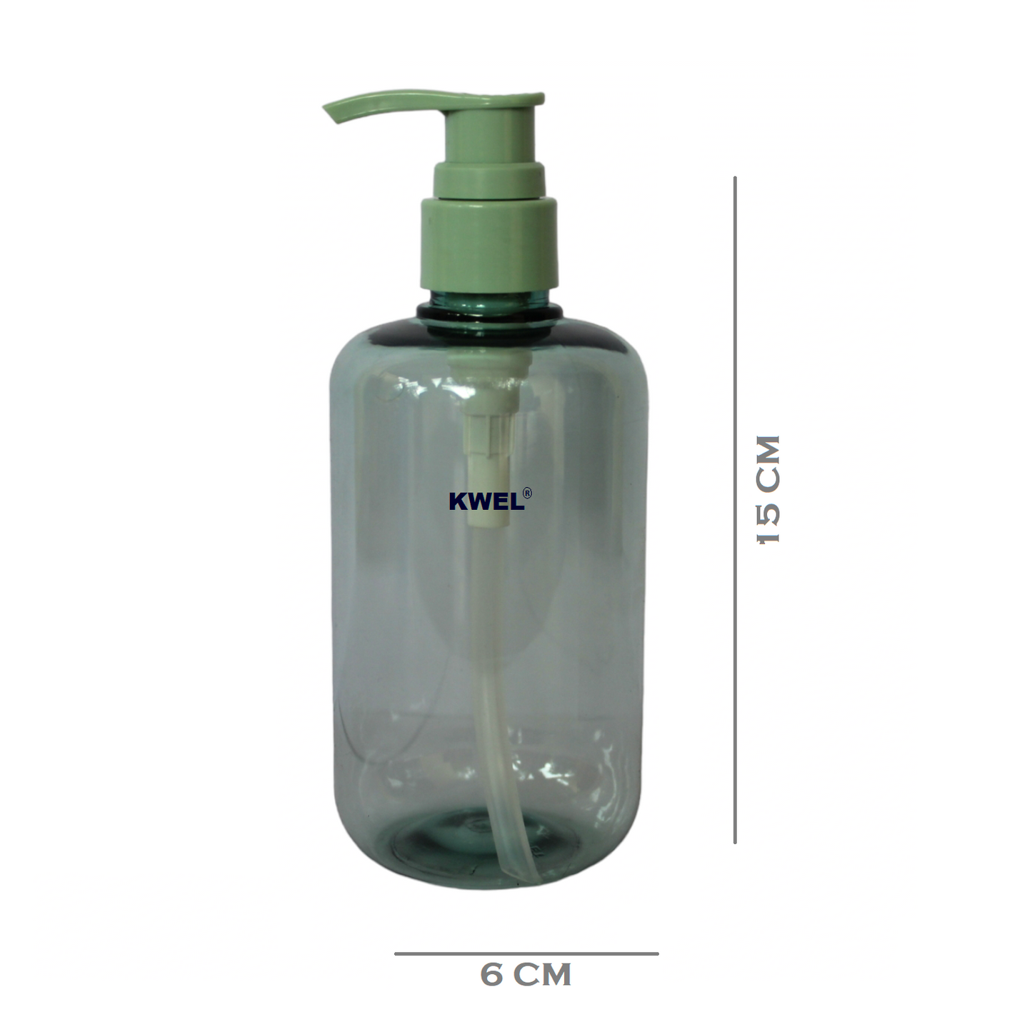 KWEL 300ml Lotion Pump Bottle Dispenser, Refillable Containers for Liquids,(Green)