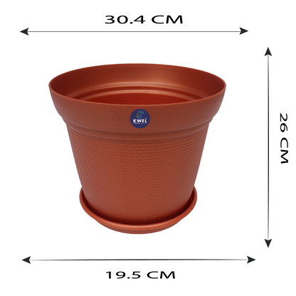 KWEL Aura Planter 12" Pots for Indoor & Outdoor Plants, Home, Office Décor, Multicolor.