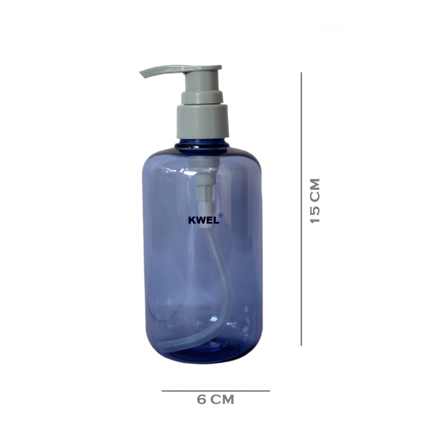 KWEL 300ml Lotion Pump Bottle Dispenser, Refillable Containers for Liquids,(Blue)