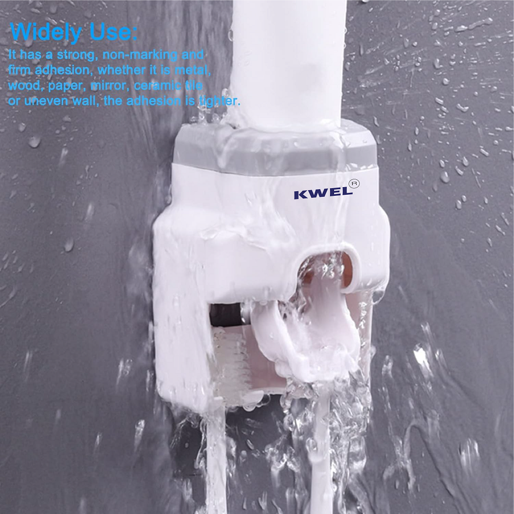 KWEL Toothpaste Squeeze Holder Wall Mount Hole-Free, (Multicolor)