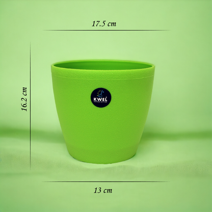 KWEL Flower Pot with Inner Pot Plastic Deco Planter Attractive Pot for Balcony 9 Inch -Pack of 4