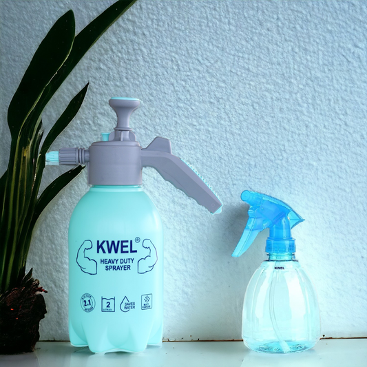 KWEL Heavy Duty Pump Pressure Sprayer and Spray Bottle - with 500ml Spray Bottle