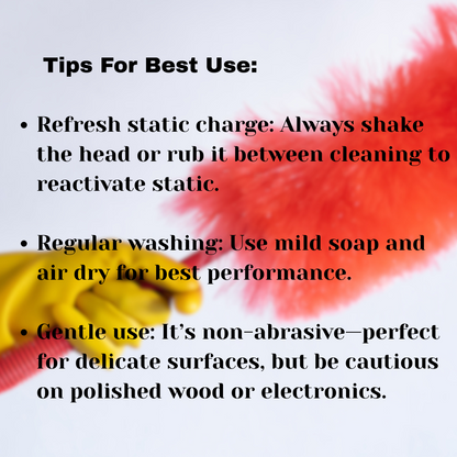 KWEL Statistic Feather Duster for Easy Cleaning Suitable for Office/Car/Home and More (Multicolor - Pack of 1)