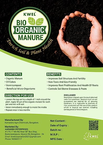 KWEL Bio Organic Manure Enrich Soil & Plant Health