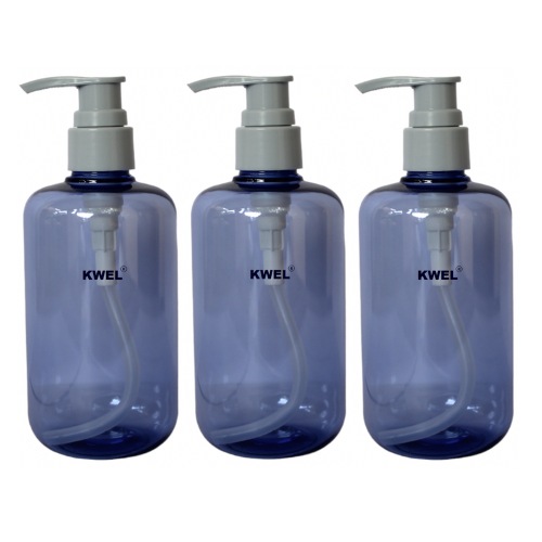 KWEL 300ml Lotion Pump Bottle Dispenser, Refillable Containers for Liquids,(Blue)