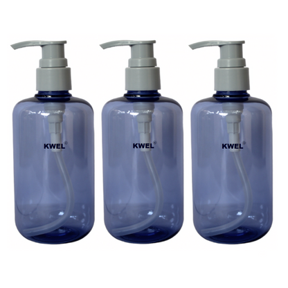 KWEL 300ml Lotion Pump Bottle Dispenser, Refillable Containers for Liquids,(Blue)