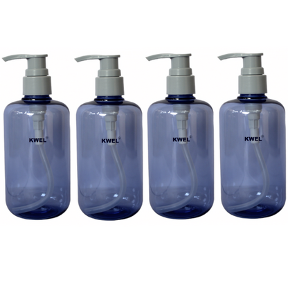 KWEL 300ml Lotion Pump Bottle Dispenser, Refillable Containers for Liquids,(Blue)