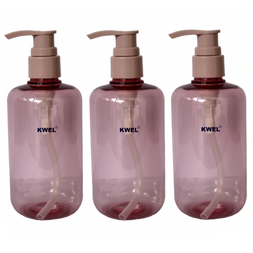 KWEL 300ml Lotion Pump Bottle Dispenser, Refillable Containers for Liquids,(Burgundy)