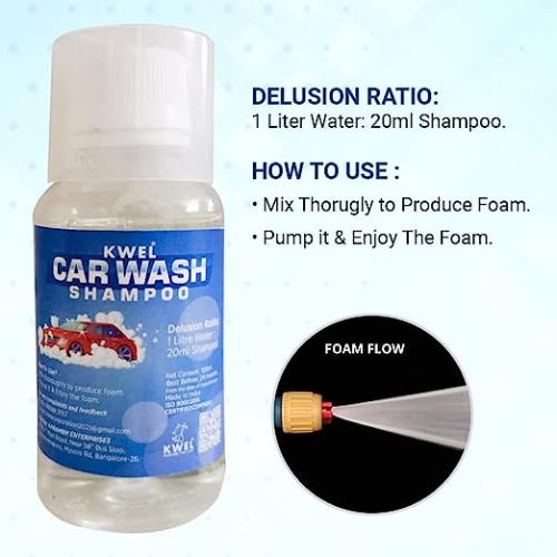 KWEL Car & Bike - wash Shampoo Generates thick & Consistent Foam With Shine Enhancing Formula