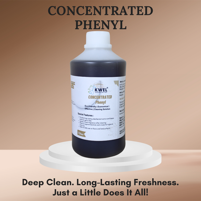Kwel 1L Concentrated Phenyl | 1:30 Ratio | Professional Grade Cleaner for Offices, Hospitals & More