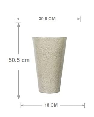 KWEL Alpine Fibre 12 Inch Round Decorative Beach Planter