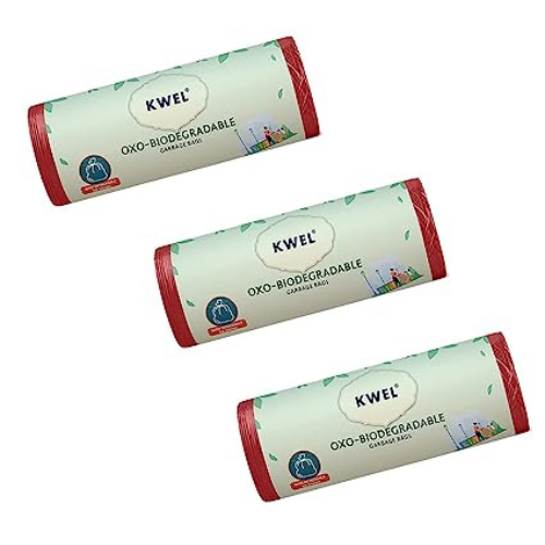 KWEL Dustbin Garbage Bag Biodegradable Roll For Home Kitchen and Office Large (24 X 32)  - Pack of 3