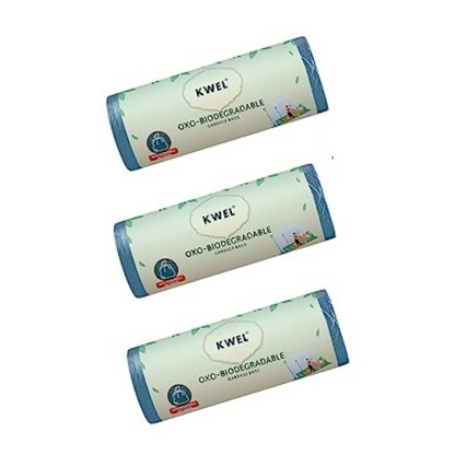 KWEL Dustbin Garbage Bag Biodegradable Roll For Home Kitchen and Office Large (24 X 32)  - Pack of 3