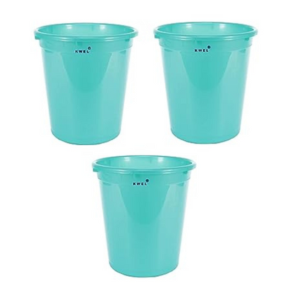 KWEL Dustbin for Home/kitchen/Office- 12ltr- Pack of 3