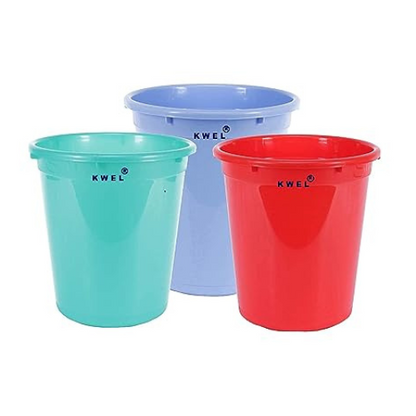 KWEL Dustbin for Home/kitchen/Office- 12ltr- Pack of 3