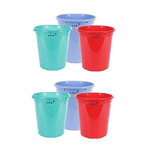 KWEL dustbin for Home/Kitchen/Office- 12ltr-Pack of 6