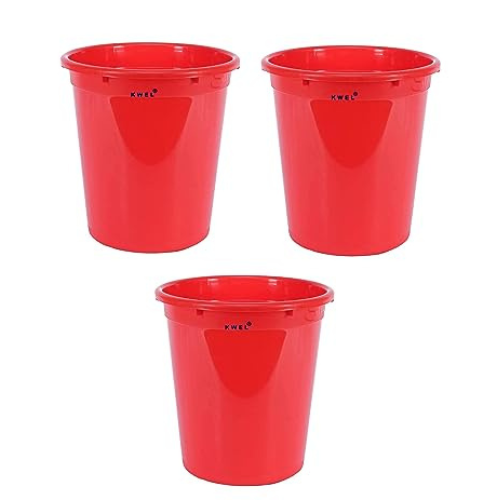 KWEL Dustbin for Home/kitchen/Office- 12ltr- Pack of 3