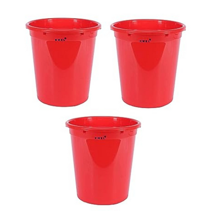 KWEL Dustbin for Home/kitchen/Office- 12ltr- Pack of 3