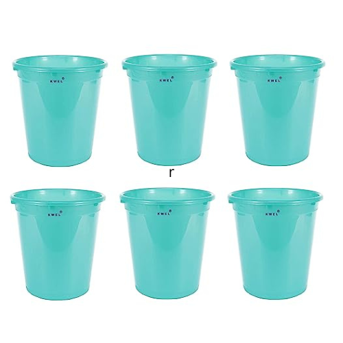 KWEL Plastic Open Smart Bin Dustbin 10 Litre For Home Office  (Pack of 6)