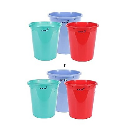 KWEL Plastic Open Smart Bin Dustbin 10 Litre For Home Office  (Pack of 6)