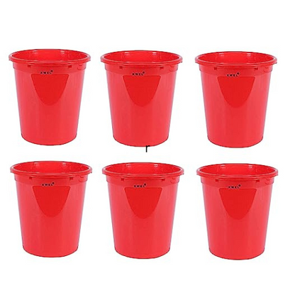 KWEL Plastic Open Smart Bin Dustbin 10 Litre For Home Office  (Pack of 6)