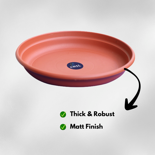 KWEL UV Treated Round Bottom Tray Brown (Plate/Saucer)