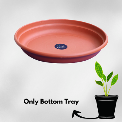 KWEL UV Treated Round Bottom Tray Brown (Plate/Saucer)