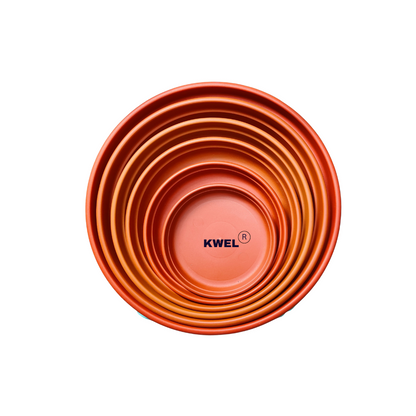 KWEL UV Treated Round Bottom Tray Brown (Plate/Saucer/Size 5 inch)- Pack of 10