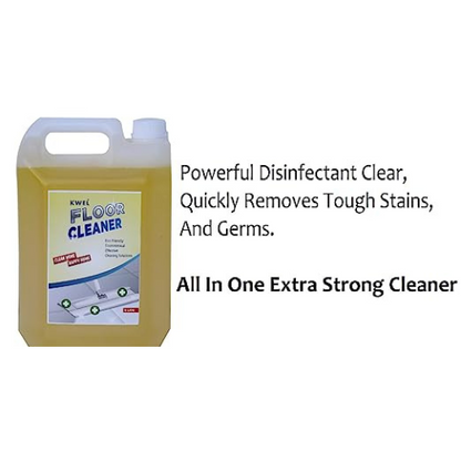 KWEL Floor Cleaner, Floral Fresh |5 Litre | Streak-free Shine | Kills 99.99% Germs | Biodegradable, plant-based cleaning