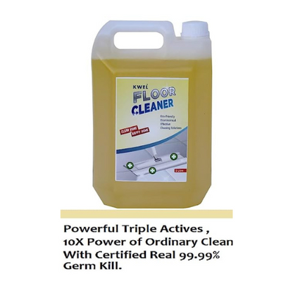 KWEL Floor Cleaner, Floral Fresh |5 Litre | Streak-free Shine | Kills 99.99% Germs | Biodegradable, plant-based cleaning