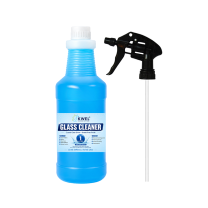 KWEL Glass Cleaner Spray 1 Litre | Streak-Free Shine Formula | Removes Dust, Fingerprints & Water Marks | For Glass, Mirrors, Windows & Glass Tables | Pack of 1