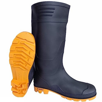 KWEL Double Density, Puncture and Tear Resistant, Anti-Static Anti-Slip Safety Unisex-Adult Gumboot