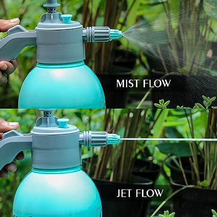 KWEL 2 in 1 Heavy Duty Sprayer Spray Bottle Jet & Mist Sprayer 2 Litre - Pack of 1 (Aqua) with Combo Plant Nutrient 75ml (Pack of 1)