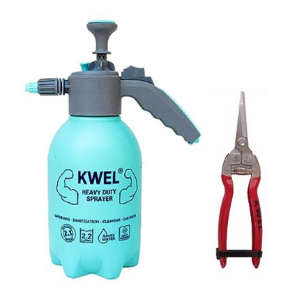 KWEL Heavy Duty Garden Sprayer with Garden Pruner Combo Pack