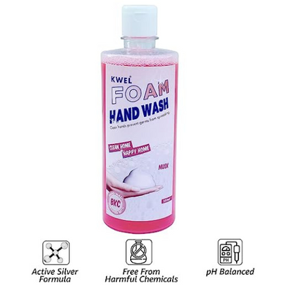 KWEL 500ml Foaming Hand Wash Liquid, Natural Germ Protection, Clean & Softer Hand,