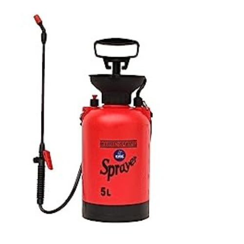 KWEL Compressed Air Pressure Hand Operated Garden Pressure Sprayer with 5 Liter Capacity (Red Black)