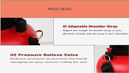 KWEL Compressed Air Pressure Hand Operated Garden Pressure Sprayer with 5 Liter Capacity (Red Black)