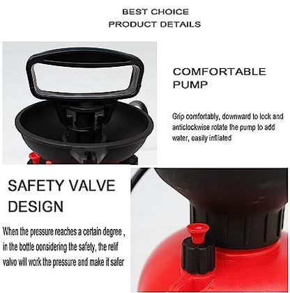 KWEL Compressed Air Pressure Hand Operated Garden Pressure Sprayer with 5 Liter Capacity (Red Black)