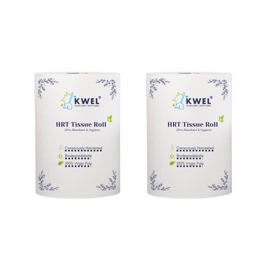 KWEL HRT Tissue Roll | Premium Kitchen & Cleaning Roll (Pack of 2) | Super Absorbent & Strong for Hotels, Restaurants & Homes