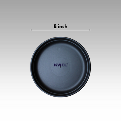 KWEL UV Treated Round Bottom Tray Black (Plate/Saucer/Size 8 inch)- Pack of 12