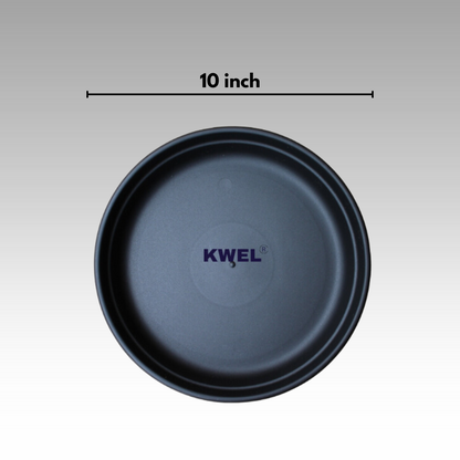 KWEL UV Treated Round Bottom Tray Black (Plate/Saucer/Size 10 inch)- Pack of 8