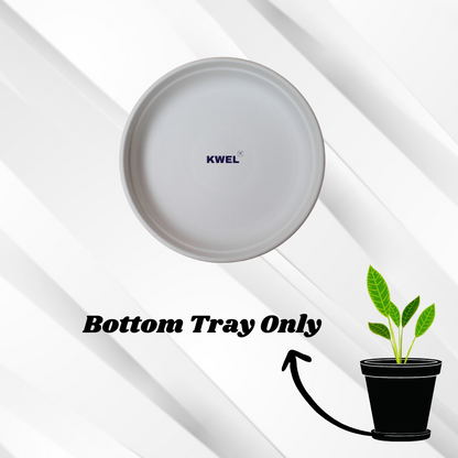 KWEL UV Treated Round Bottom Tray White (Plate/Saucer/Size 8 inch)- Pack of 12