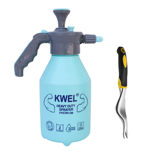 KWEL Heavy Duty Sprayer 2.2 Liter & Trigger Sprayer Bottle for Plants with Adjustable Nozzle with Garden Weeder Premium (Pack of 1)