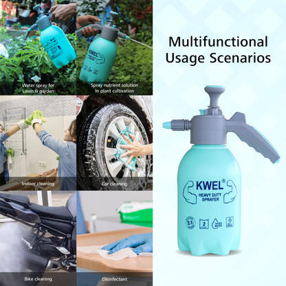 KWEL Heavy Duty Sprayer 2.2 Liter, And Adjustable Nozzle for Jet & Mist Flow, With 4" Nursery pot Multicolor (Pack of 6)