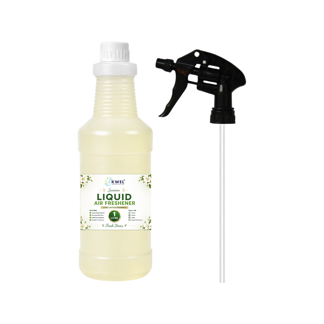 KWEL Liquid Air Freshener Spray 1 Litre | Long Lasting Room Freshener | Eliminates Odours & Refreshes Air | Home, Office, Hotel, Washroom & Commercial Use | Pack of 1