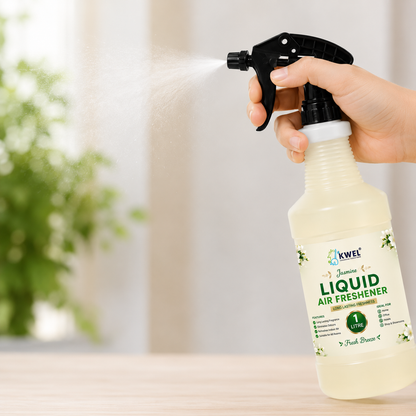 KWEL Liquid Air Freshener Spray 1 Litre | Long Lasting Room Freshener | Eliminates Odours & Refreshes Air | Home, Office, Hotel, Washroom & Commercial Use | Pack of 1