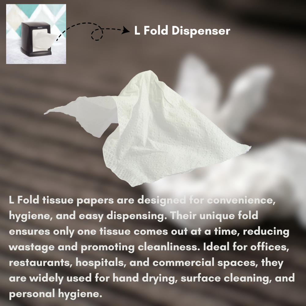 KWEL Soft Tissue Paper Ultra Absorbent, Hygienic & Gentle Touch Ideal for Homes, Offices, Hotels & Restrooms (L-Fold: Pack of 6)